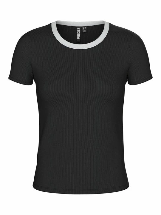 Foto van product T-shirt basic Pieces zwart