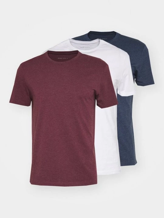 Foto van product T-shirt basic Pier One By Zalando bordeauxrood gemêleerd