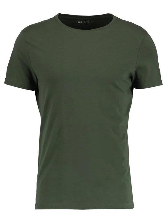 Foto van product T-shirt basic Pier One By Zalando kaki