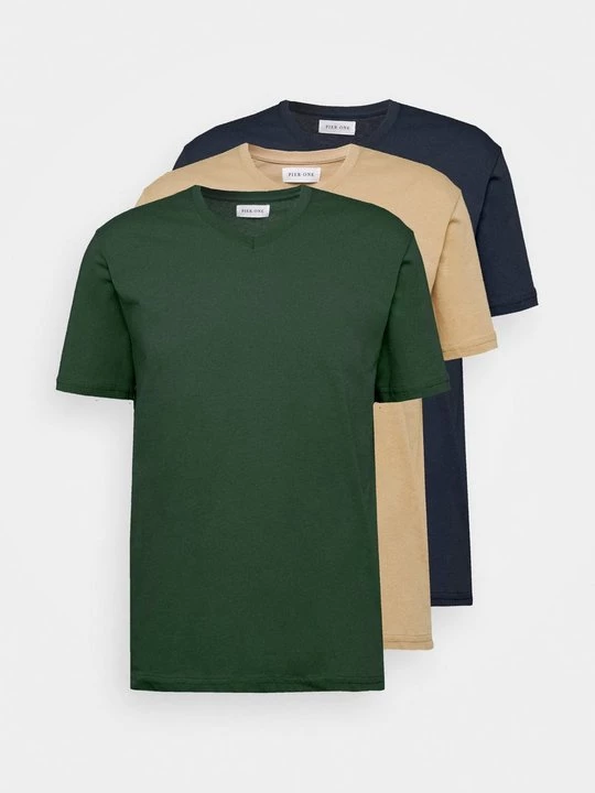 Foto van product T-shirt basic Pier One By Zalando kaki