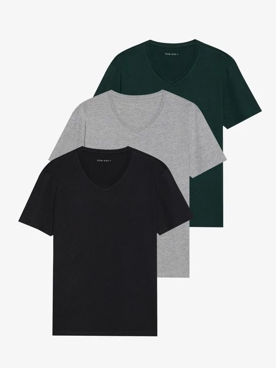 Foto van product T-shirt basic Pier One By Zalando zwart