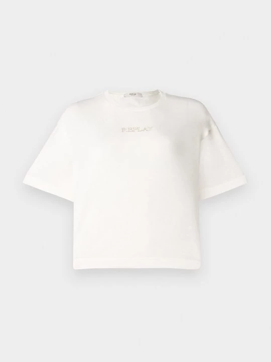 Foto van product T-shirt basic Replay crème