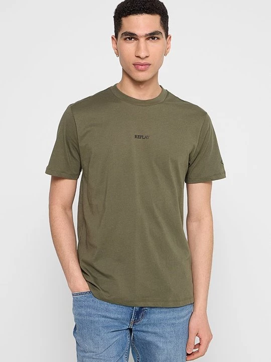 Foto van product T-shirt basic Replay olijfgroen