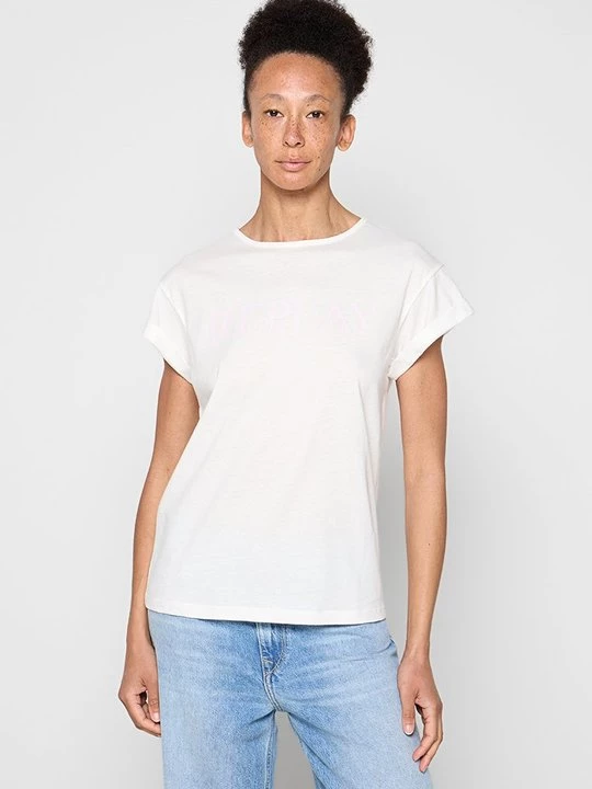 Foto van product T-shirt basic Replay wit