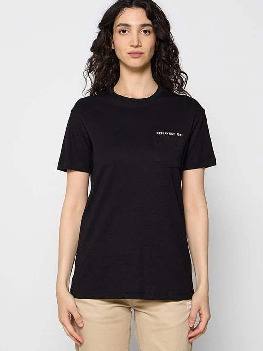 Foto van product T-shirt basic Replay zwart