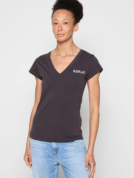 Foto van product T-shirt basic Replay zwart