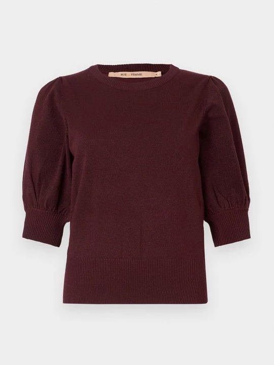 Foto van product T-shirt basic Rue De Femme bordeauxrood