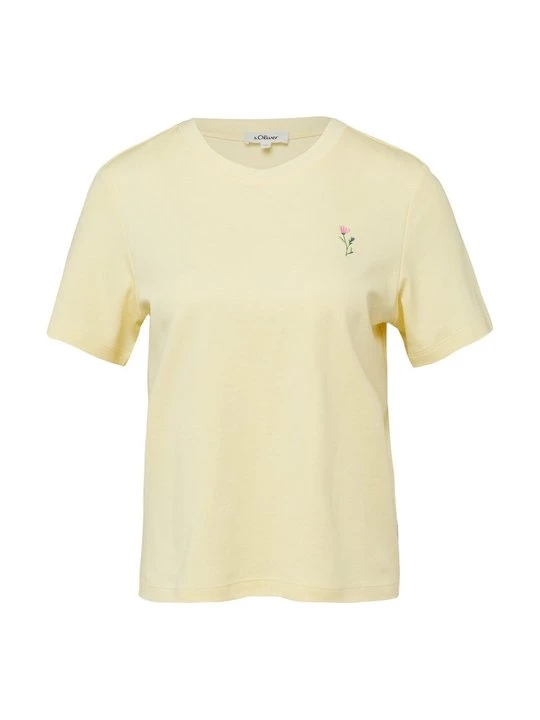 Foto van product T-shirt basic s.Oliver lichtgeel