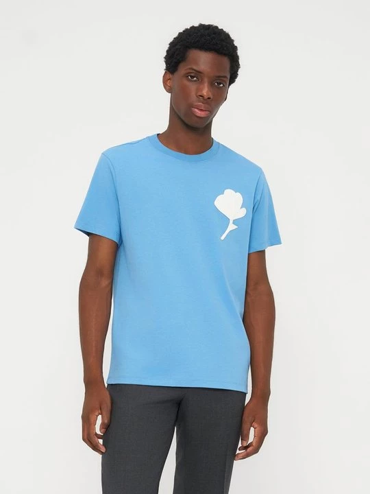 Foto van product T-shirt basic Sandro geel gemêleerd