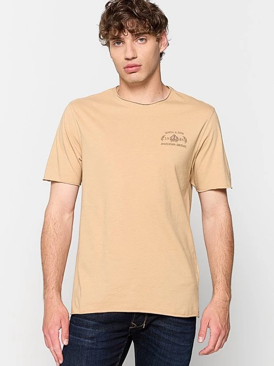 Foto van product T-shirt basic Scotch & Soda beżowy