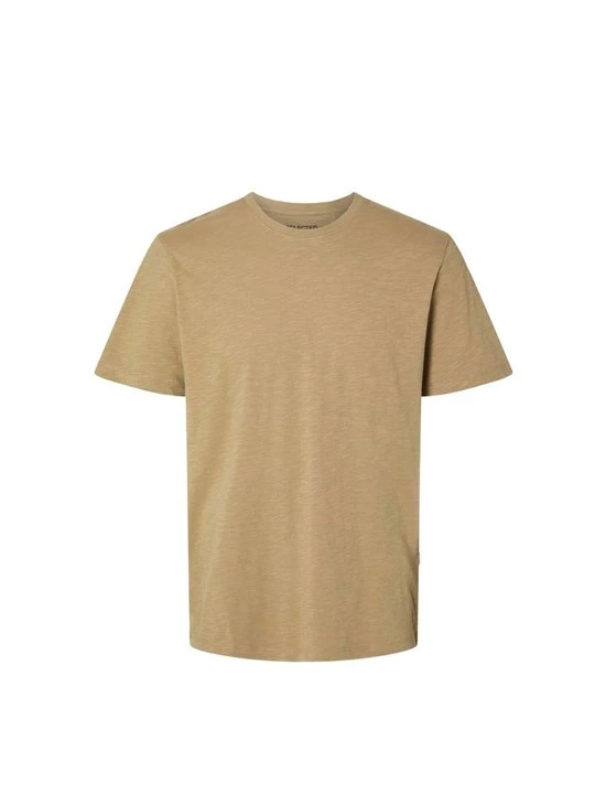Foto van product T-shirt basic Selected beżowy