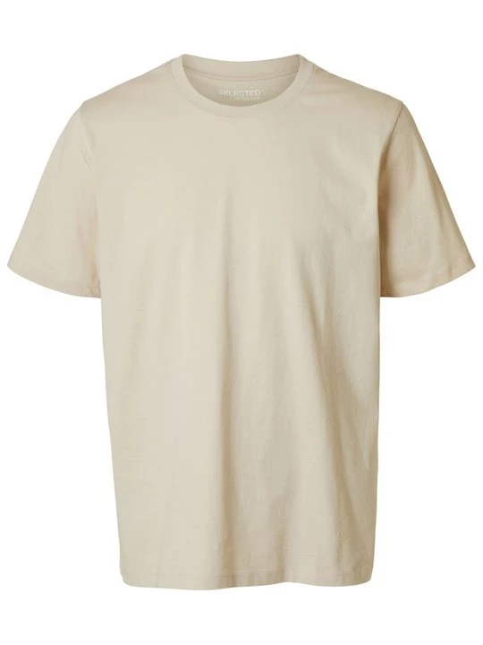 Foto van product T-shirt basic Selected beżowy