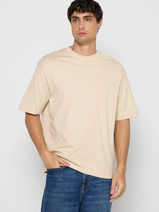 Foto van product T-shirt basic Selected beżowy