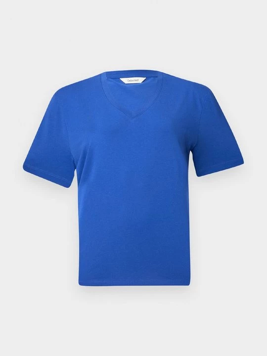 Foto van product T-shirt basic Selected blauw