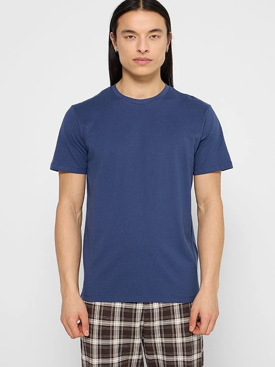 Foto van product T-shirt basic Selected blauw