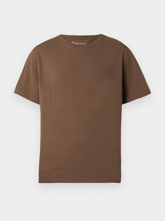 Foto van product T-shirt basic Selected bruin