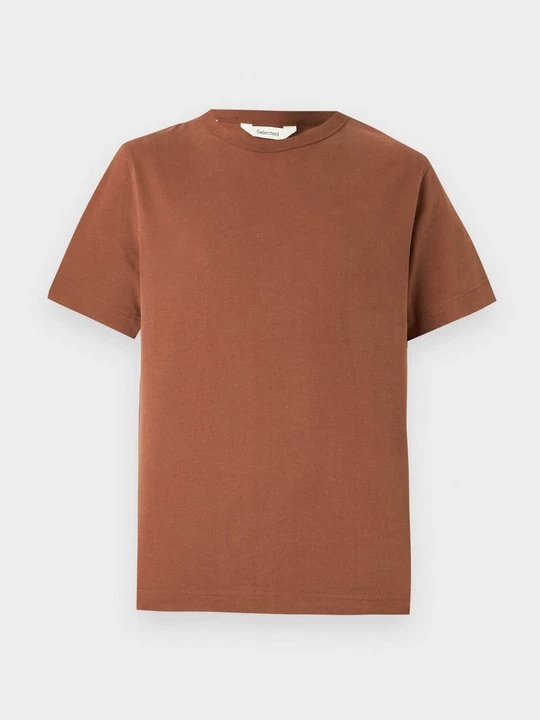 Foto van product T-shirt basic Selected bruin