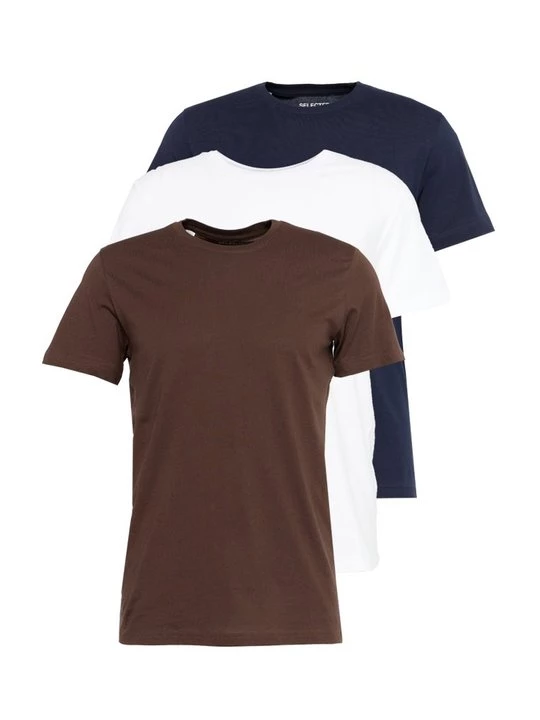 Foto van product T-shirt basic Selected bruin
