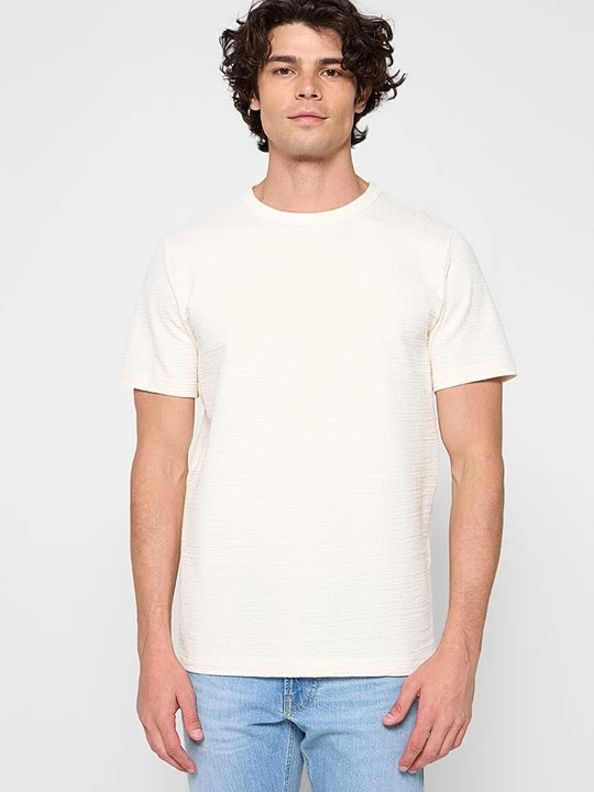 Foto van product T-shirt basic Selected crème