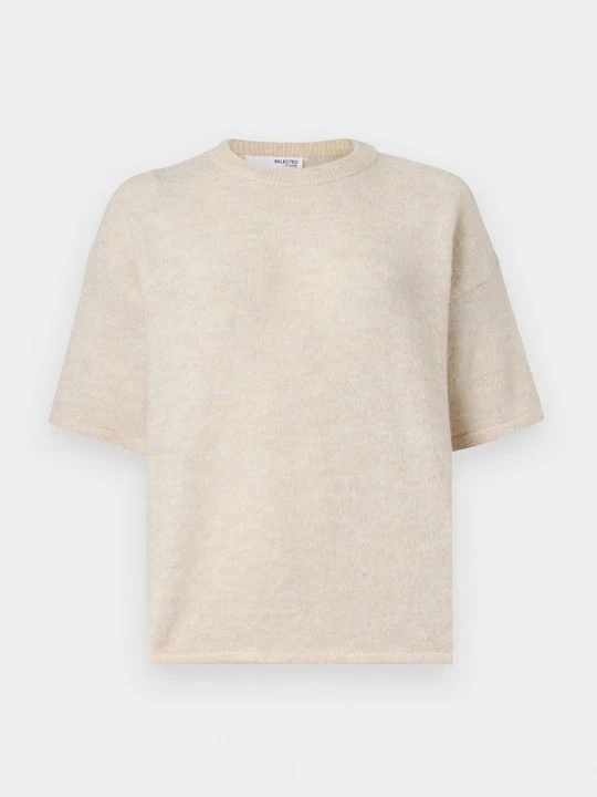 Foto van product T-shirt basic Selected crème