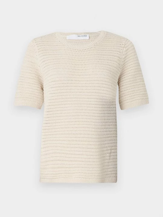 Foto van product T-shirt basic Selected crème