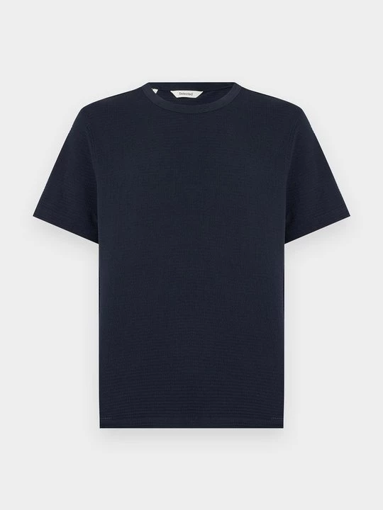 Foto van product T-shirt basic Selected donkerblauw