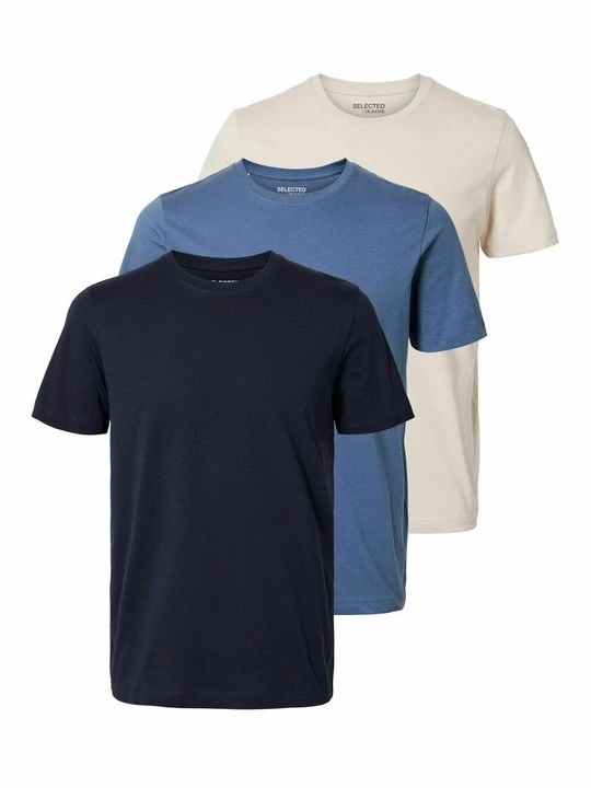 Foto van product T-shirt basic Selected donkerblauw