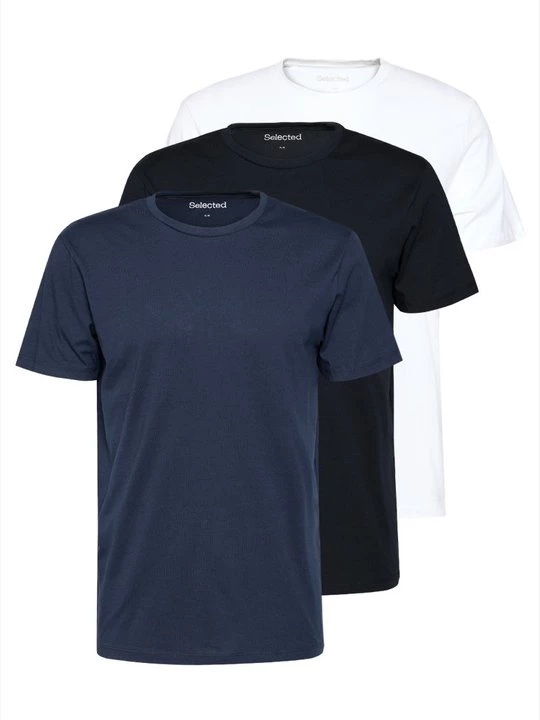 Foto van product T-shirt basic Selected donkerblauw