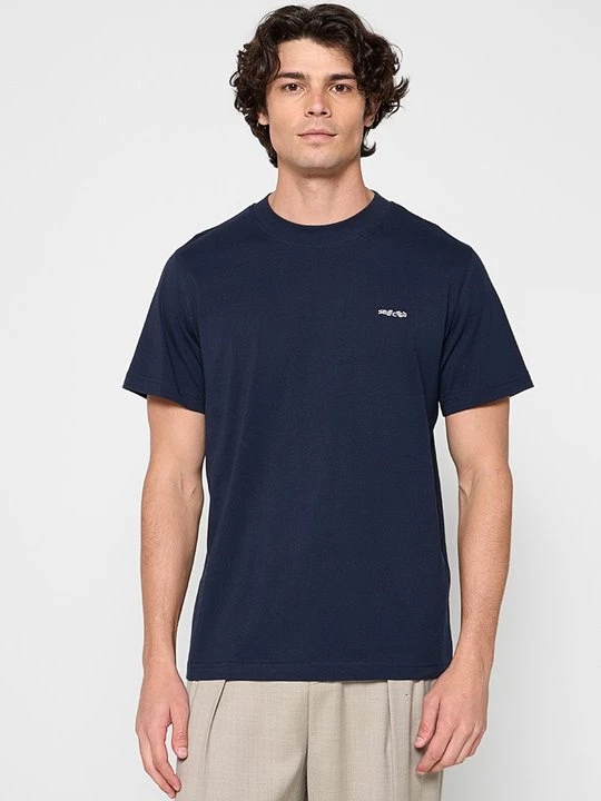 Foto van product T-shirt basic Selected donkerblauw