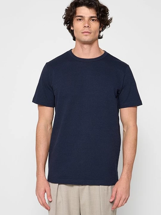 Foto van product T-shirt basic Selected donkerblauw
