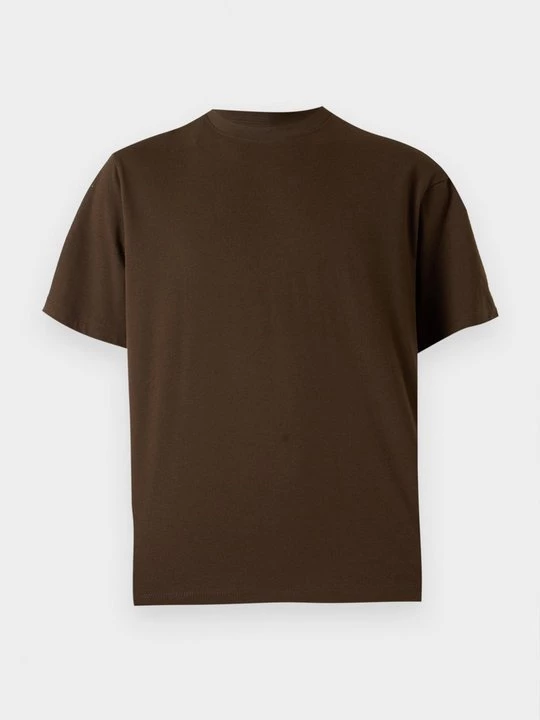 Foto van product T-shirt basic Selected donkerbruin