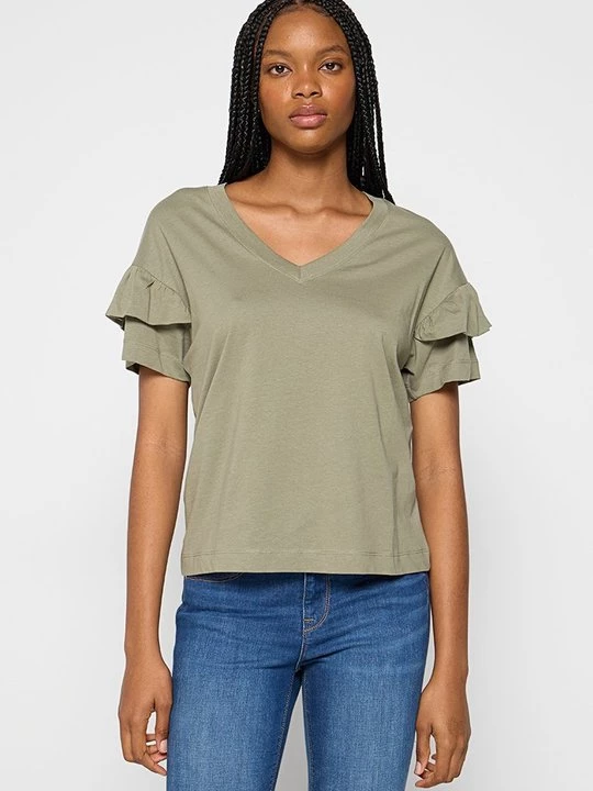 Foto van product T-shirt basic Selected groen