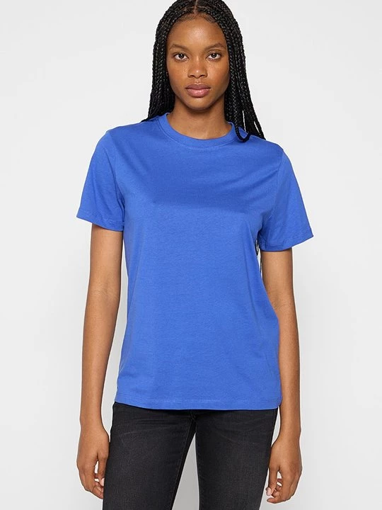 Foto van product T-shirt basic Selected koningsblauw