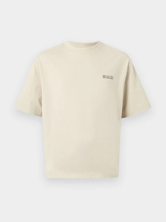 Foto van product T-shirt basic Selected lichtgrijs