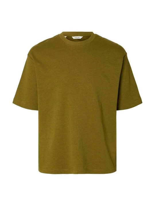 Foto van product T-shirt basic Selected wintergroen