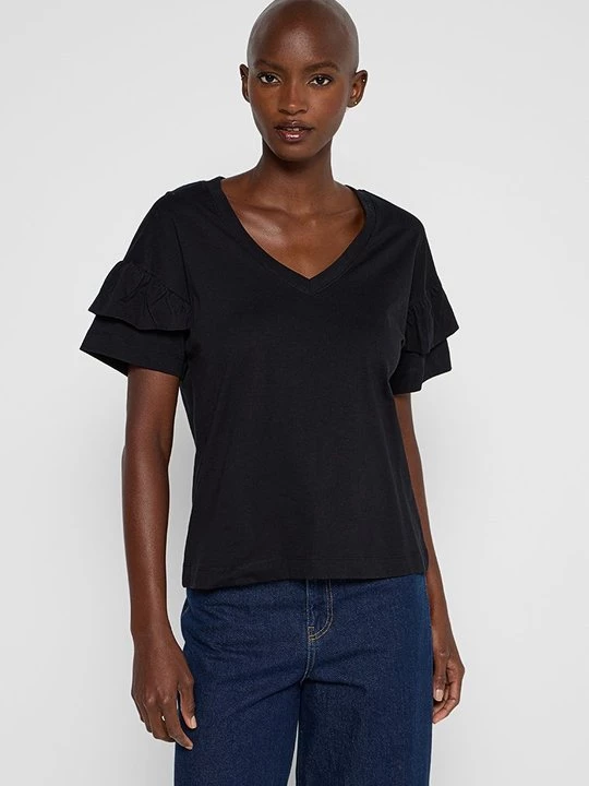 Foto van product T-shirt basic Selected zwart