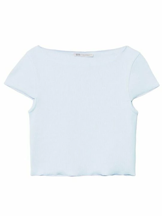 Foto van product T-shirt basic Stradivarius wit