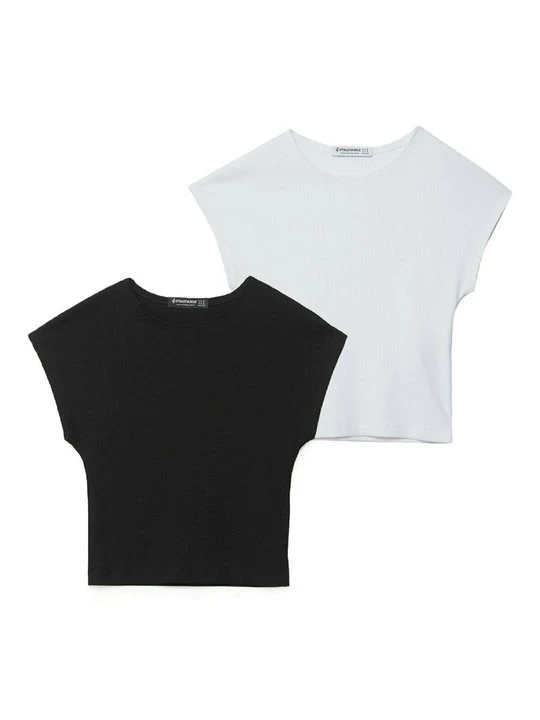 Foto van product T-shirt basic Stradivarius wit