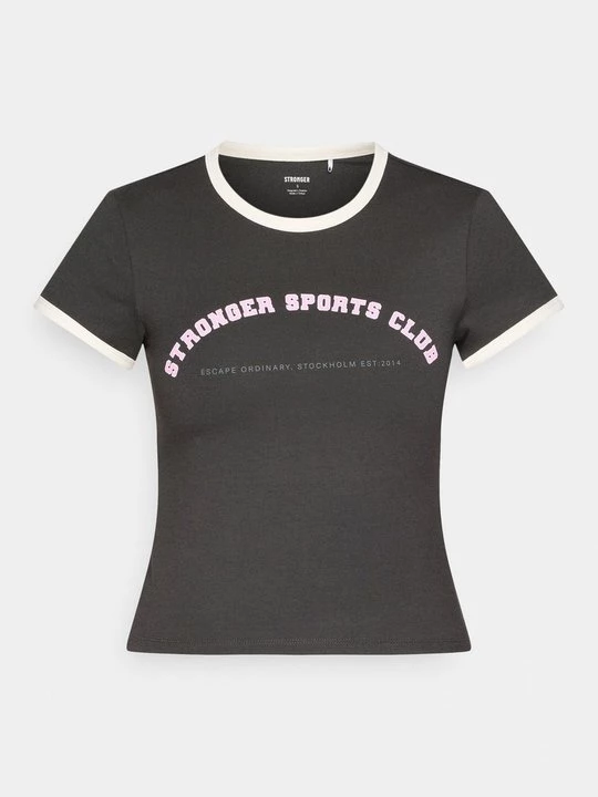 Foto van product T-shirt basic Stronger donkergrijs