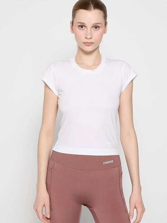 Foto van product T-shirt basic Stronger wit