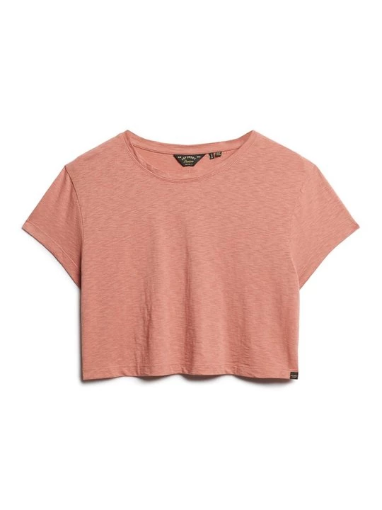 Foto van product T-shirt basic Superdry donkerroze