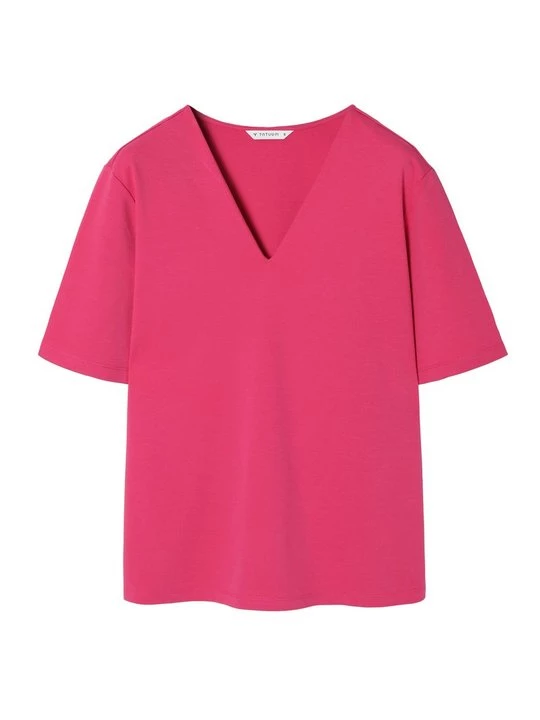 Foto van product T-shirt basic Tatuum donkerroze