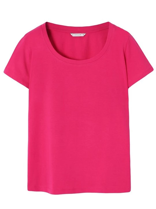 Foto van product T-shirt basic Tatuum gemêleerd donkerroze