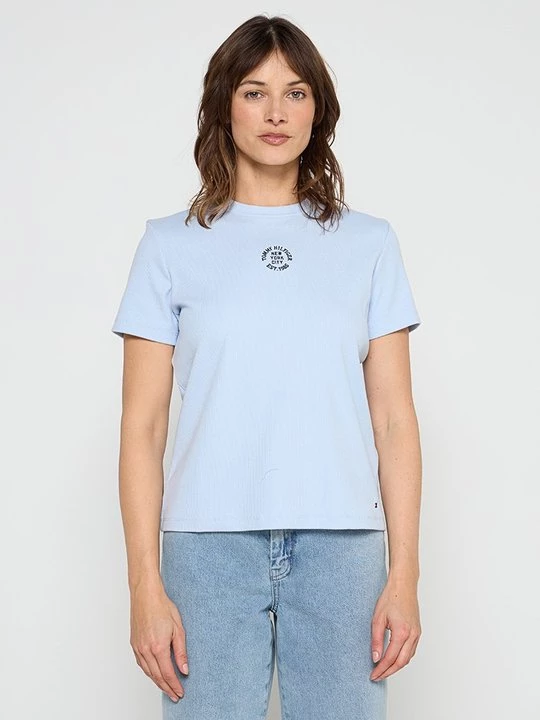 Foto van product T-shirt basic Tommy Hilfiger blauw