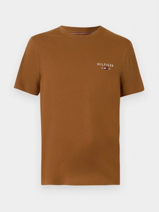 Foto van product T-shirt basic Tommy Hilfiger bruin