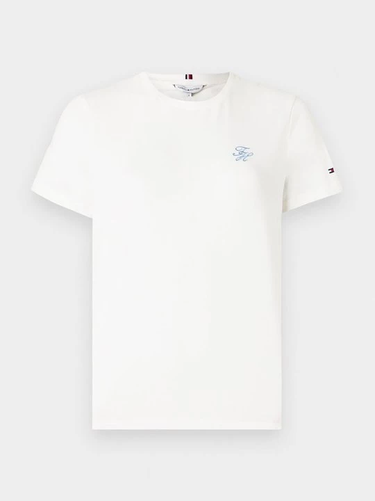 Foto van product T-shirt basic Tommy Hilfiger crème