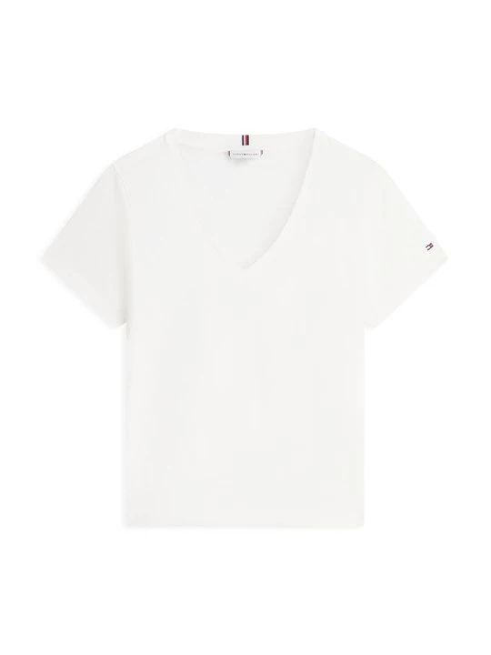 Foto van product T-shirt basic Tommy Hilfiger crème