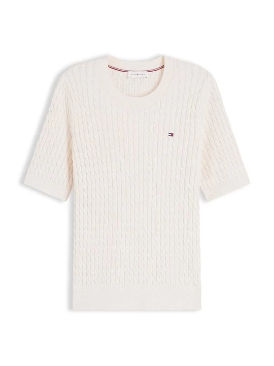 Foto van product T-shirt basic Tommy Hilfiger crème