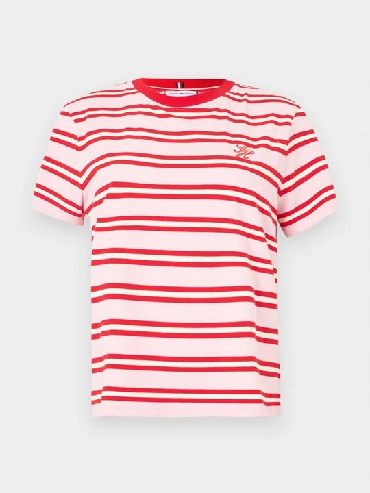Foto van product T-shirt basic Tommy Hilfiger donkerroze