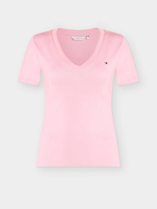 Foto van product T-shirt basic Tommy Hilfiger donkerroze